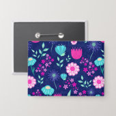 Niedlicher Blumenhintergrund Button (Vorderseite/Rückseite)