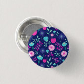 Niedlicher Blumenhintergrund Button (Vorne & Hinten)