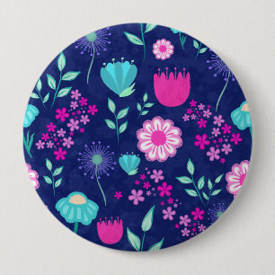 Niedlicher Blumenhintergrund Button