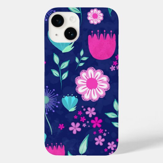 Niedlicher Blumenhintergrund Case-Mate iPhone Hülle (Rückseite)