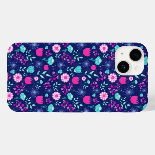 Niedlicher Blumenhintergrund Case-Mate iPhone Hülle (Rückseite (Horizontal))