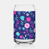 Niedlicher Blumenhintergrund Dosenglas (Vorderseite)