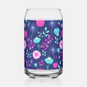 Niedlicher Blumenhintergrund Dosenglas (Rückseite)