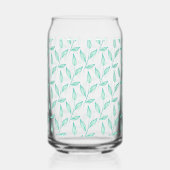 Niedlicher Blumenhintergrund Dosenglas (Rückseite)