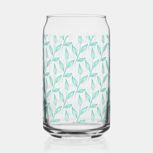 Niedlicher Blumenhintergrund Dosenglas (Rückseite)