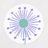Niedlicher Blumenhintergrund Etiketten (Design 2)