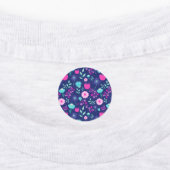 Niedlicher Blumenhintergrund Etiketten (Befestigt)