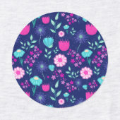 Niedlicher Blumenhintergrund Etiketten (Design 2)