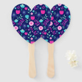 Niedlicher Blumenhintergrund Fächer (Vorne und Hinten)