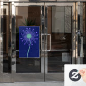 Niedlicher Blumenhintergrund Fensteraufkleber (Büro Tür)