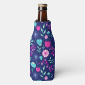 Niedlicher Blumenhintergrund Flaschenkühler (Flaschenvorderseite)