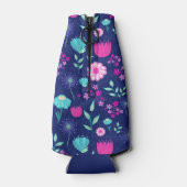 Niedlicher Blumenhintergrund Flaschenkühler (Rückseite)