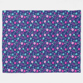 Niedlicher Blumenhintergrund Fleecedecke (Vorderseite (Horizontal))