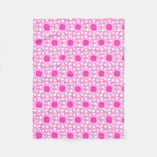 Niedlicher Blumenhintergrund Fleecedecke (Vorderseite)