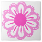 Niedlicher Blumenhintergrund Fliese (Vorderseite)