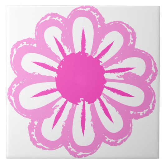 Niedlicher Blumenhintergrund Fliese (Vorderseite)