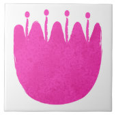 Niedlicher Blumenhintergrund Fliese (Vorderseite)