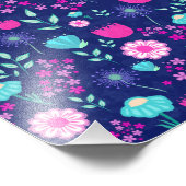 Niedlicher Blumenhintergrund Fotodruck (Ecke)