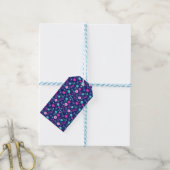 Niedlicher Blumenhintergrund Geschenkanhänger (Mit Garn)