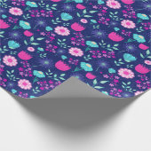 Niedlicher Blumenhintergrund Geschenkpapier (Ecke)