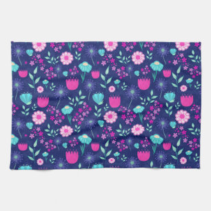 Niedlicher Blumenhintergrund Geschirrtuch