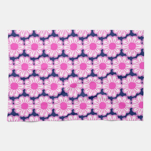 Niedlicher Blumenhintergrund Geschirrtuch (Horizontal)