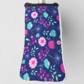 Niedlicher Blumenhintergrund Golf Headcover (Rotieren 90)