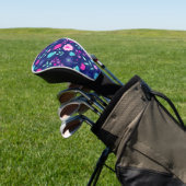 Niedlicher Blumenhintergrund Golf Headcover (In SItu)