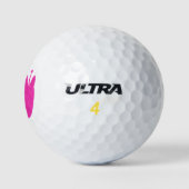 Niedlicher Blumenhintergrund Golfball (Logo)