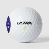 Niedlicher Blumenhintergrund Golfball (Logo)