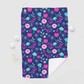 Niedlicher Blumenhintergrund Golfhandtuch (Insitu)