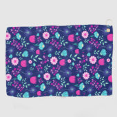 Niedlicher Blumenhintergrund Golfhandtuch (Horizontal)