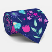 Niedlicher Blumenhintergrund Krawatte (Gerollt)