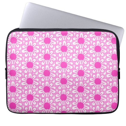 Niedlicher Blumenhintergrund Laptopschutzhülle (Vorderseite)