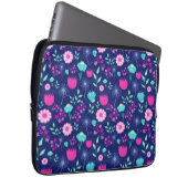 Niedlicher Blumenhintergrund Laptopschutzhülle (Vorne Rechts)