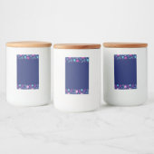 Niedlicher Blumenhintergrund Lebensmitteletikett (Flaschen)