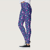 Niedlicher Blumenhintergrund Leggings (Links)