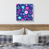 Niedlicher Blumenhintergrund Leinwanddruck (Insitu (Schlafzimmer))