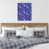 Niedlicher Blumenhintergrund Leinwanddruck (Insitu (Schlafzimmer))