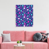 Niedlicher Blumenhintergrund Leinwanddruck (Insitu (Wohnzimmer))
