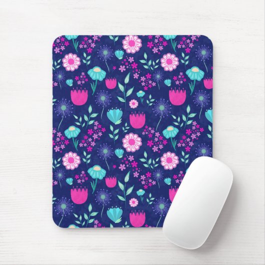 Niedlicher Blumenhintergrund Mousepad (Mit Mouse)