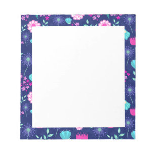Niedlicher Blumenhintergrund Notizblock
