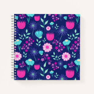 Niedlicher Blumenhintergrund Notizblock