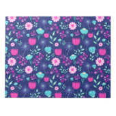 Niedlicher Blumenhintergrund Notizblock (Vorderseite)