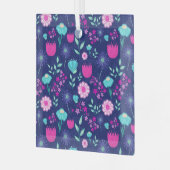 Niedlicher Blumenhintergrund Ornament Aus Glas (Vorderseite links)