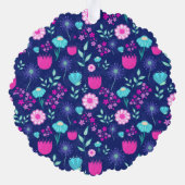 Niedlicher Blumenhintergrund Ornament Karte (Rückseite)