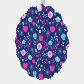 Niedlicher Blumenhintergrund Ornament Karte (Links)