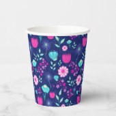 Niedlicher Blumenhintergrund Pappbecher (Links)