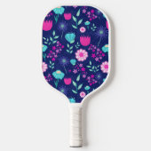 Niedlicher Blumenhintergrund Pickleball Schläger (Vorderseite)