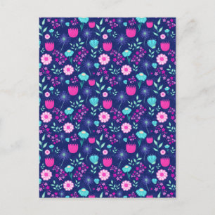 Niedlicher Blumenhintergrund Postkarte